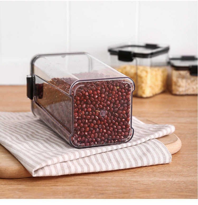 Kitchen storage jar Snack Nut plastic storage bottle jar Transparent Cereals sealed jar