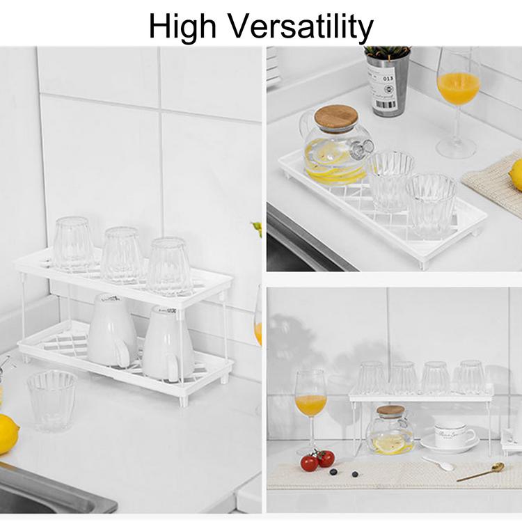 Kitchen table top multi-purpose folding storage rack kitchen countertop folding storage rack multi-function shelf