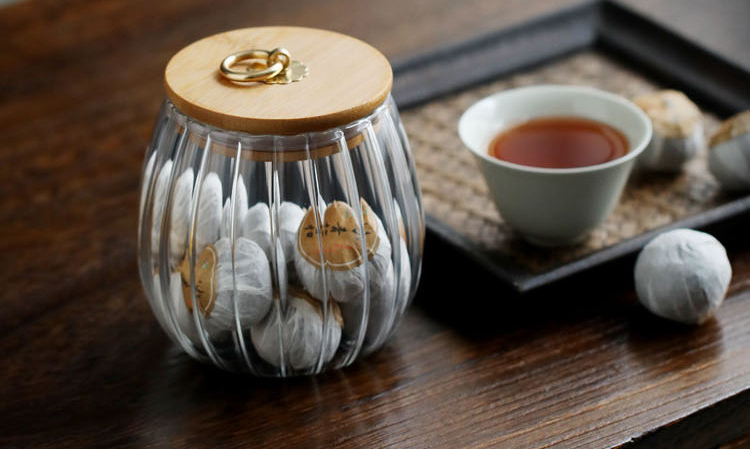 Kitchen tea jars striated high borosilicate glass storage jars container with bamboo lid wooden lid and golden ring-pull
