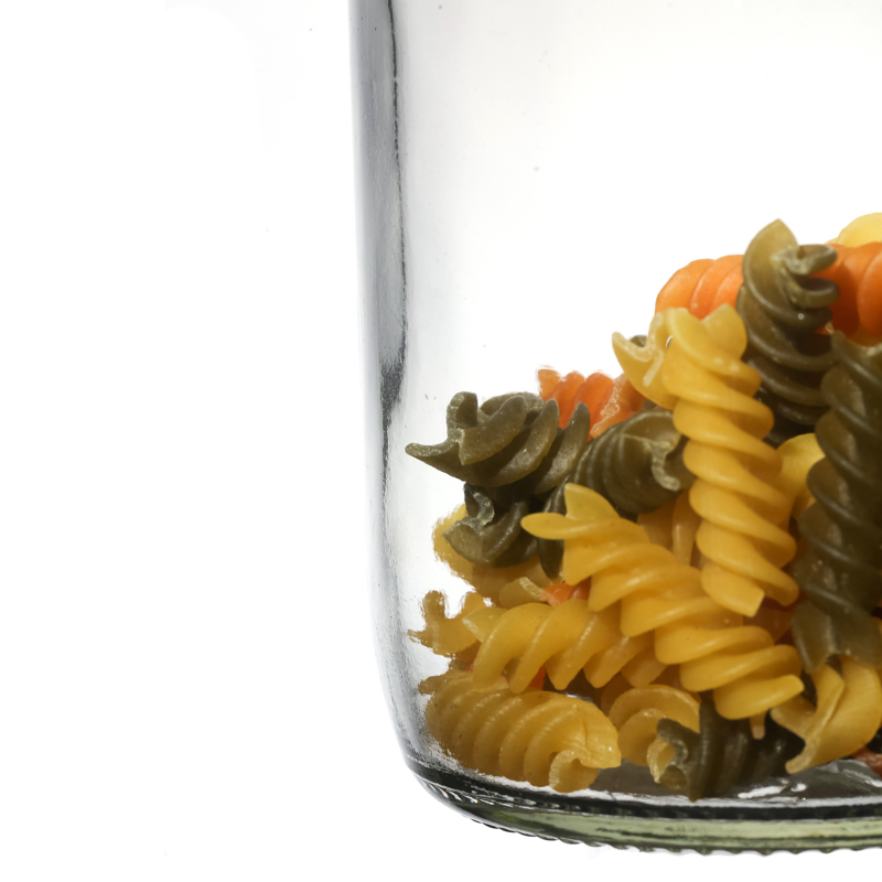 Kitchenware Clear Flint High Quality Plastic Lids Storage Food Glass Jar Manufacturers