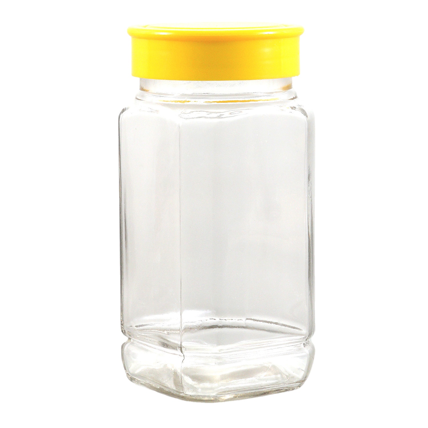 Kitchenware High Quality Container with Lid Empty Clear Square Customize Food Glass Jar 670ml