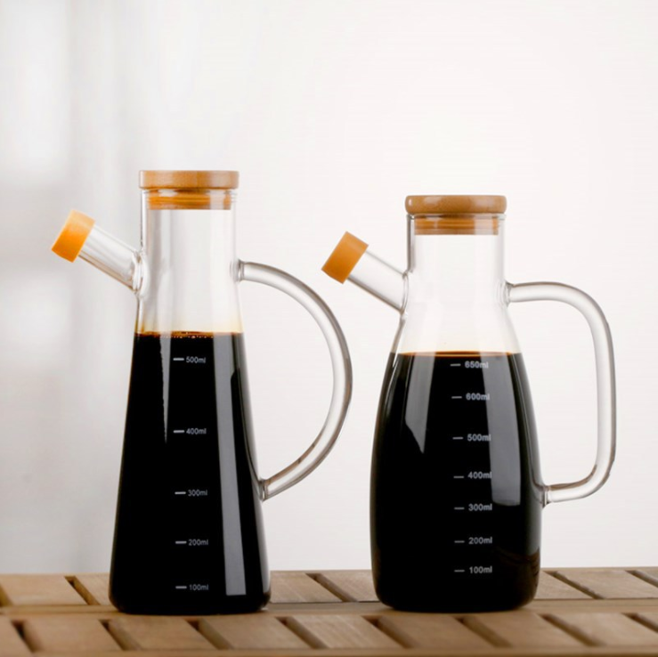 Kitchenware Products Kitchenware Glass Jar Oil Pot High Borosilicate Glass Oil Bottle