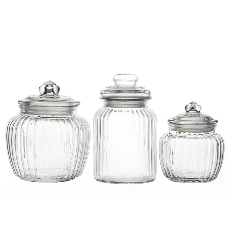 Kitchenware Pumpkin Shaped Food Packaging Flint Empty Food Glass Jar in Bulk