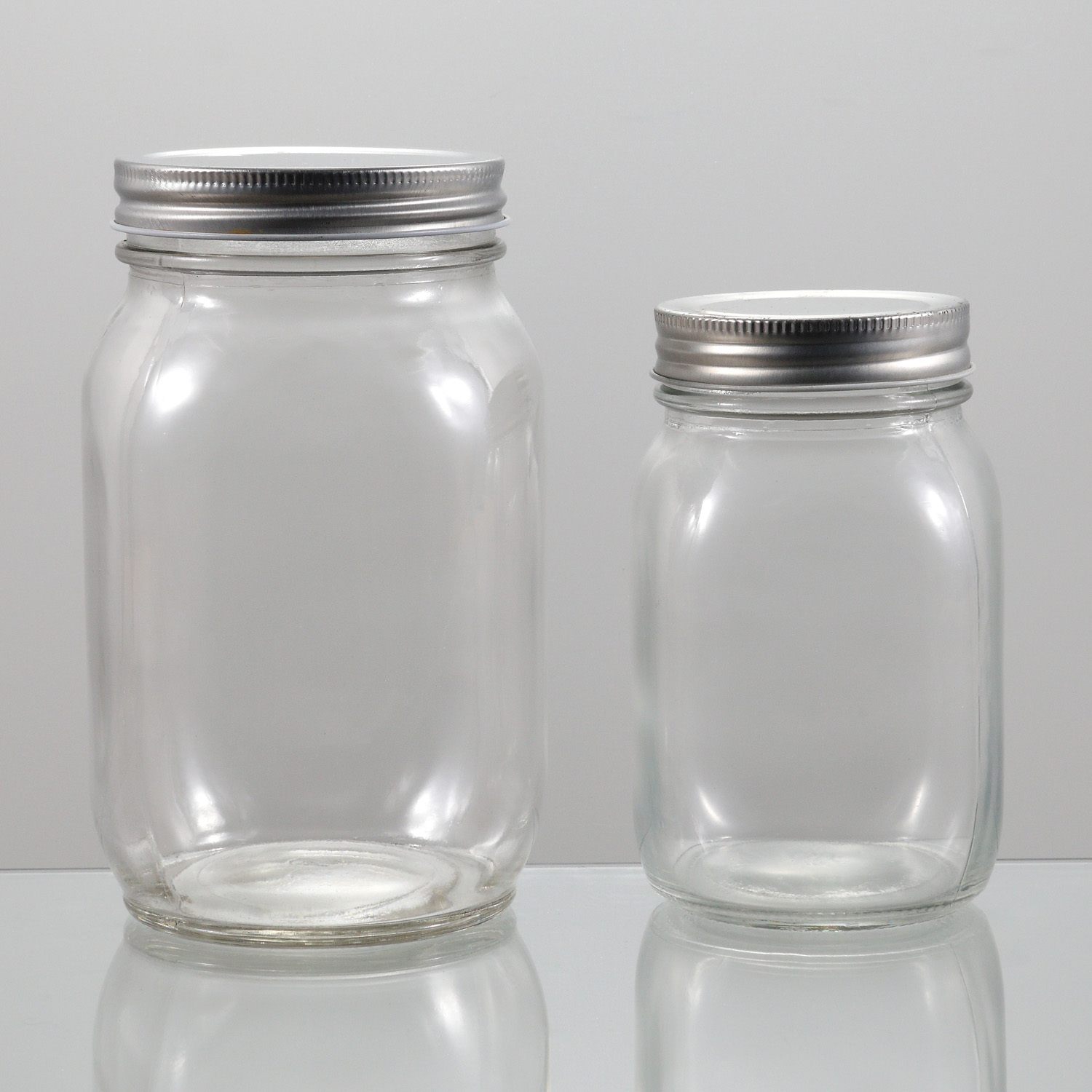 Kitchenware Supplier 150ml 250ml 380ml 500ml 750ml 1000ml Empty Glass Jars Packaging with Lids
