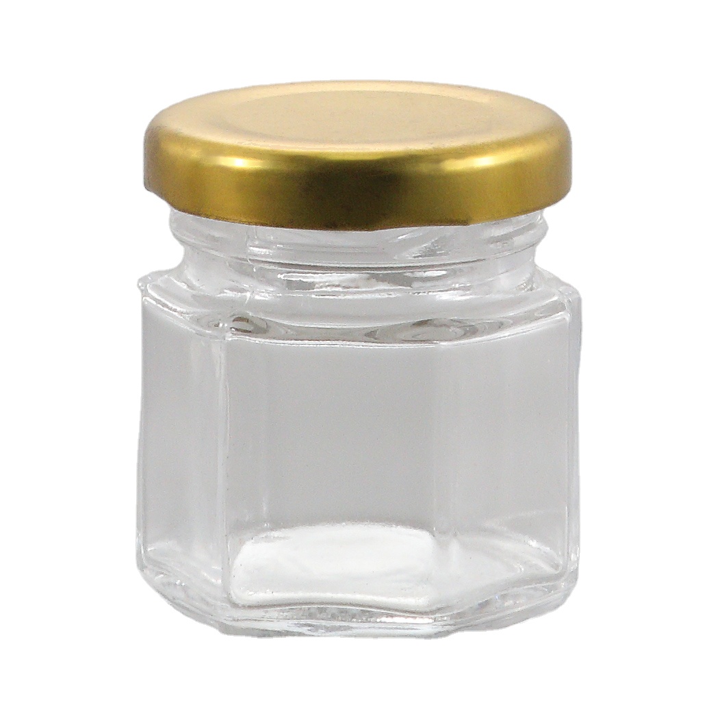 Kitchenware Wholesale Multiple Capacities High Quality Customize Storage Glass Hexagon Jar for Food