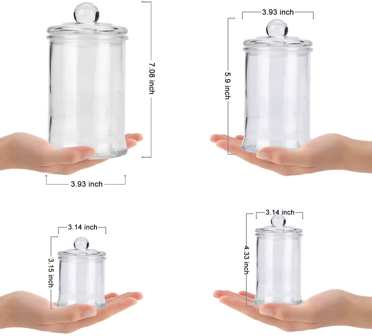 Kithchen Canning Jar Glass Canister Glass Food Storage Airtight Jars with Glass Lids
