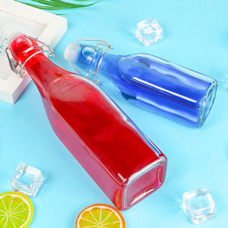 Kombucha Bottle Swing Top Clear Glass Bottles with Stopper For Store Beer/Juice Wholesale