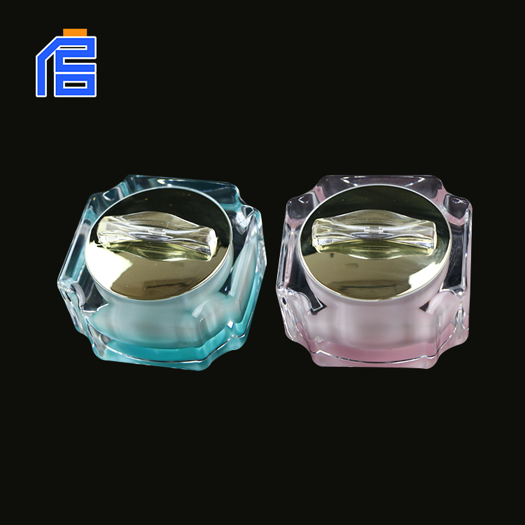 Korea Style Luxury Acrylic Cosmetics Diamond Plastic Cream Jar