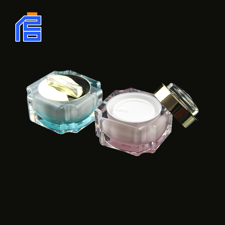 Korea Style Luxury Acrylic Cosmetics Diamond Plastic Cream Jar