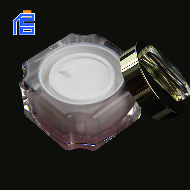 Korea Style Luxury Acrylic Cosmetics Diamond Plastic Cream Jar