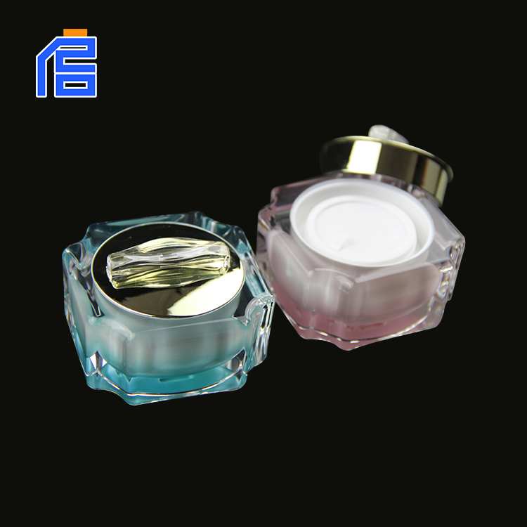 Korea Style Luxury Acrylic Cosmetics Diamond Plastic Cream Jar
