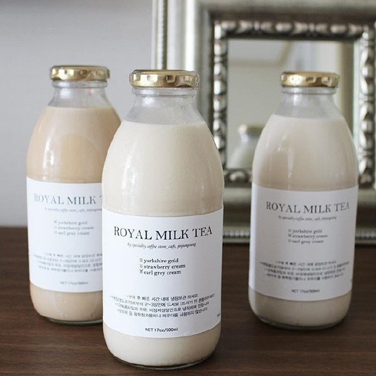 Korean Popular Beverage Bottle 500ml Milk Tea Bottle Milk Bottle