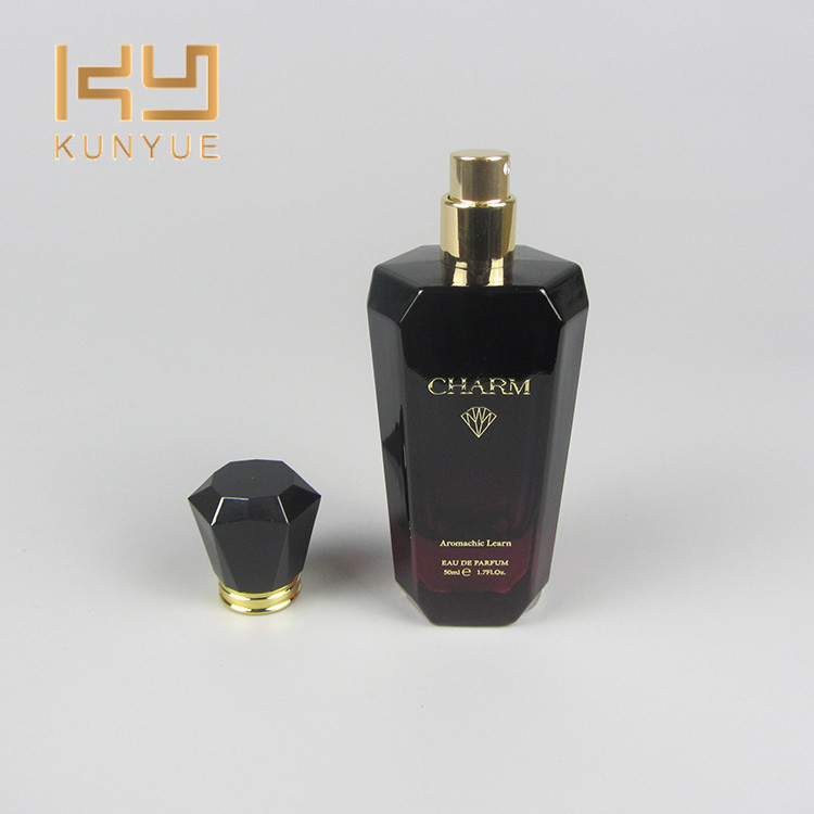 Kunyue Pure White Glass 50ml Perfume Bottle Luxury Fragrance Bottle with Surly Cap