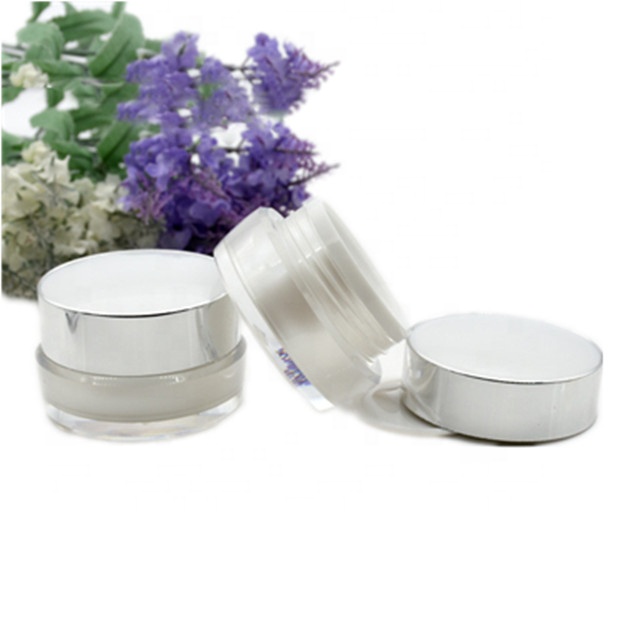 LA001 5g 10g 15g 20g 30g 50g white purple pink acrylic cosmetic cream jar container fancy thick wall jars