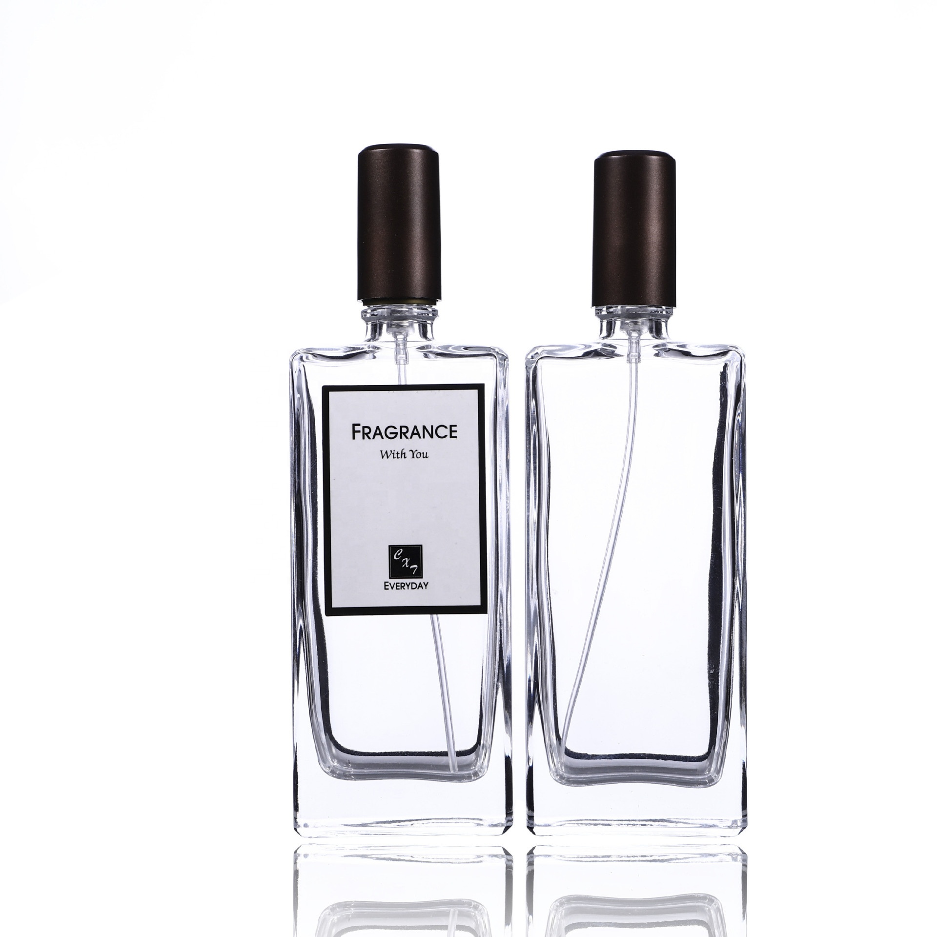 LA001 Factory price custom made glass perfume bottle cosmetic packaging 50ml