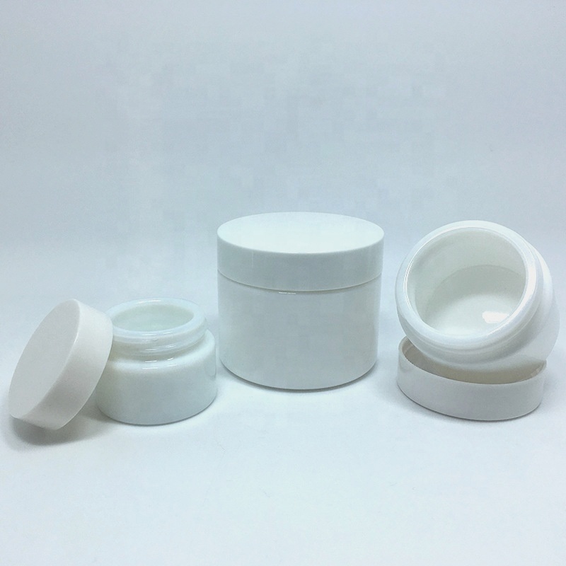 LA001 Food grade white plain ceramic jar recycled cosmetic packaging