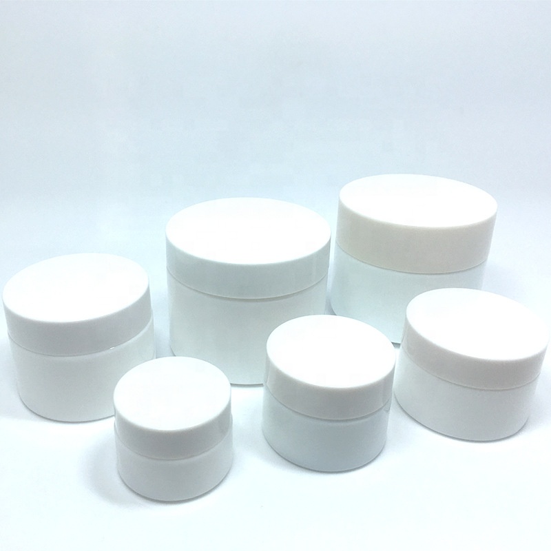 LA001 Food grade white plain ceramic jar recycled cosmetic packaging