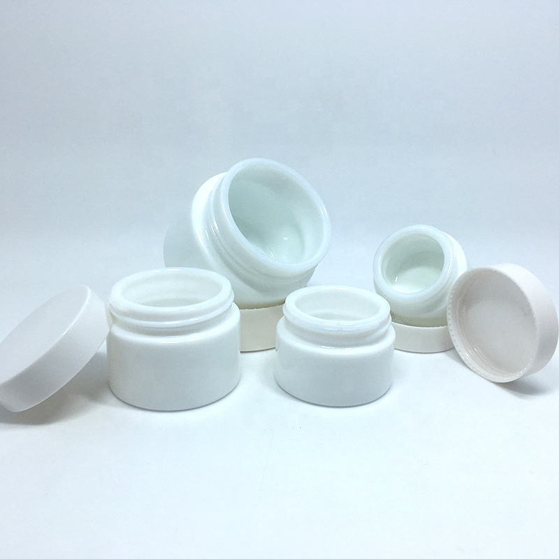 LA001 Food grade white plain ceramic jar recycled cosmetic packaging
