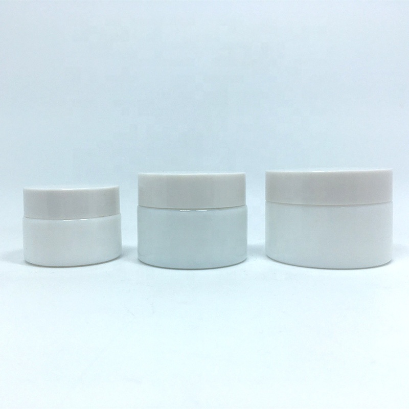 LA001 Food grade white plain ceramic jar recycled cosmetic packaging
