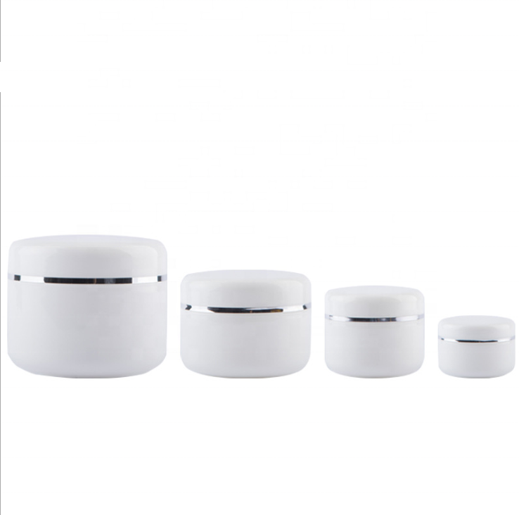 LA001 White PP hair pomade plastic cosmetic empty PP cream jar with lid