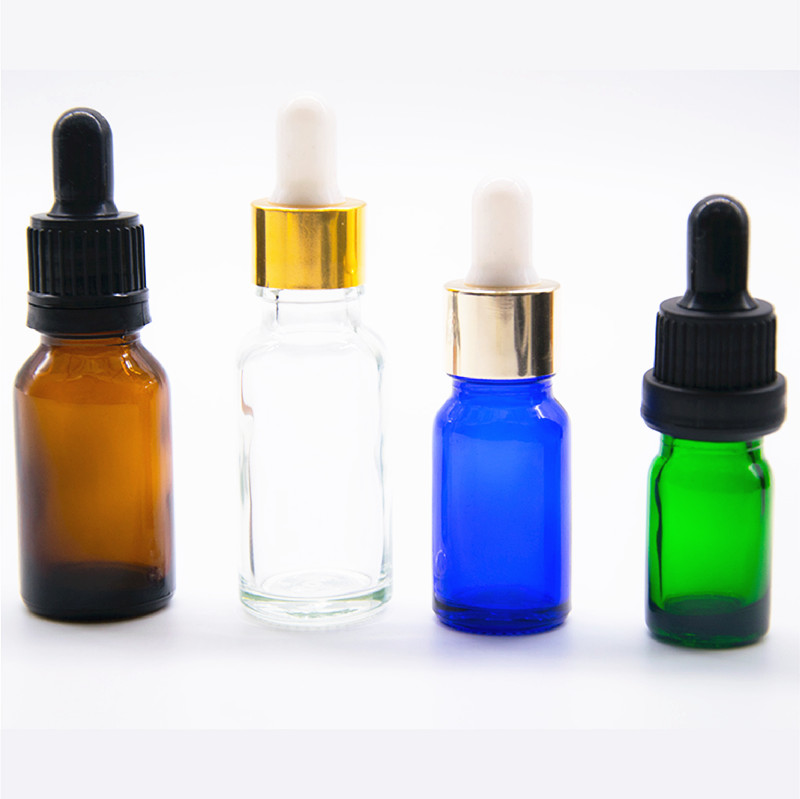 LANJING 10ml 15ml 20ml 30ml 50ml Glass Amber Essential Oil Vials Boston Bottle