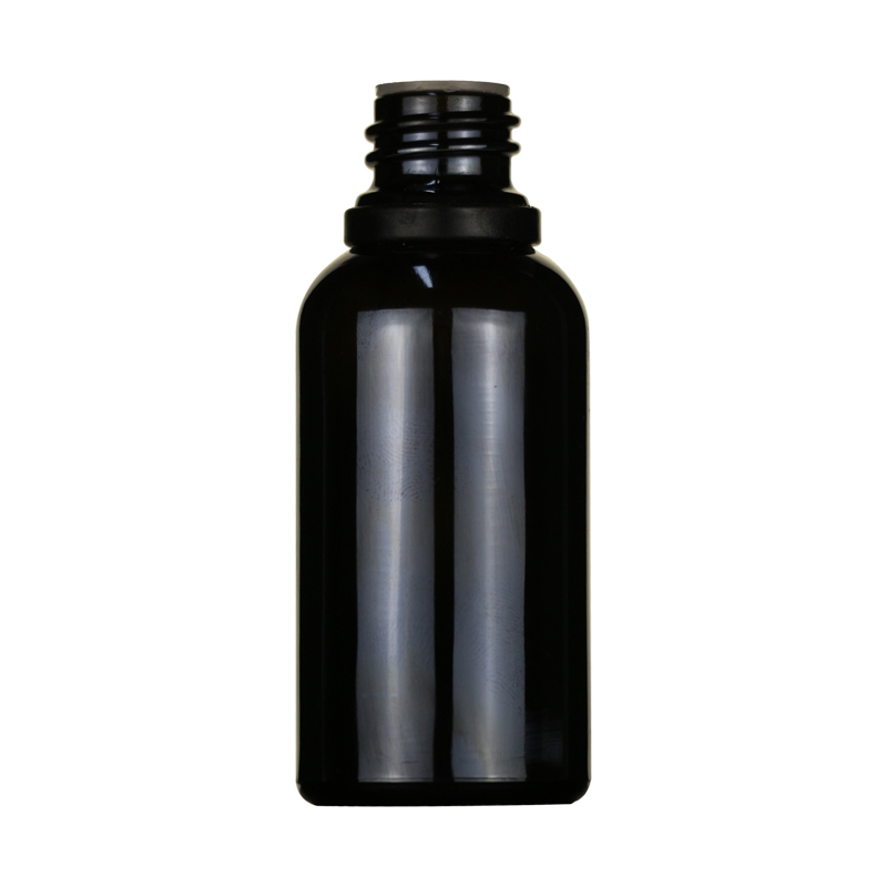 LANJING 10ml 20ml 30ml 50ml Gloss Black Glass Essential Oil Bottle with Screw Cap