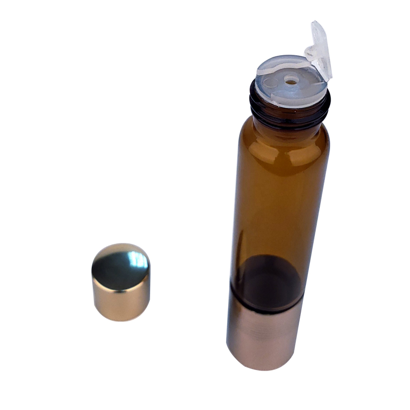 LANJING 10ml Double Ended Bottles with Stainless Steel Roller and Orifice Reducer