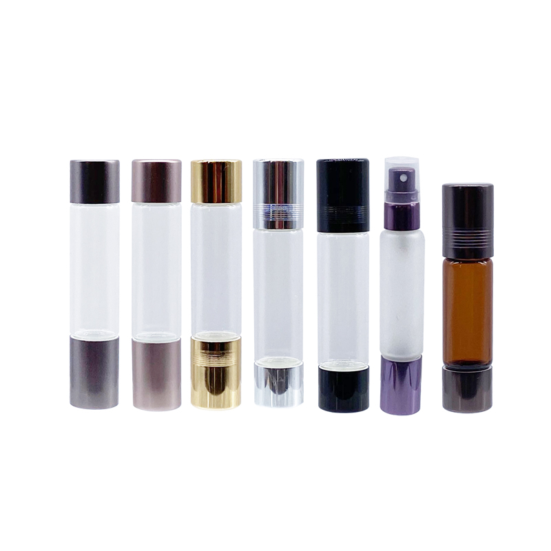 LANJING 10ml Glass Double Ended Bottles