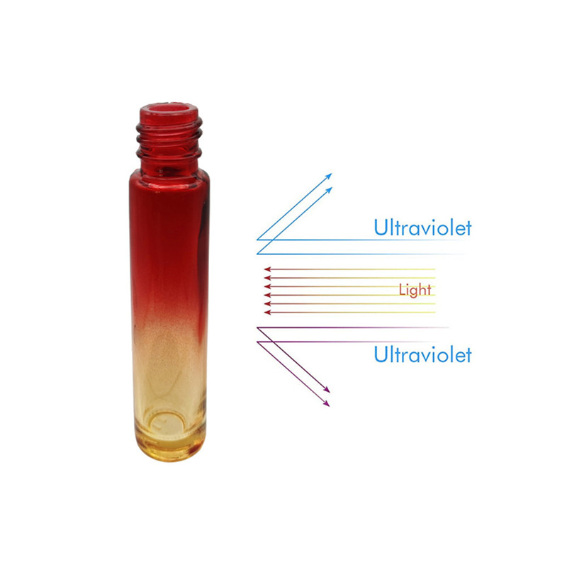 LANJING 10ml Gradient Color Thickness Wall Roller Bottle with Stainless Steel Ball