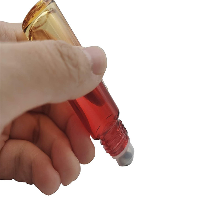 LANJING 10ml Gradient Color Thickness Wall Roller Bottle with Stainless Steel Ball