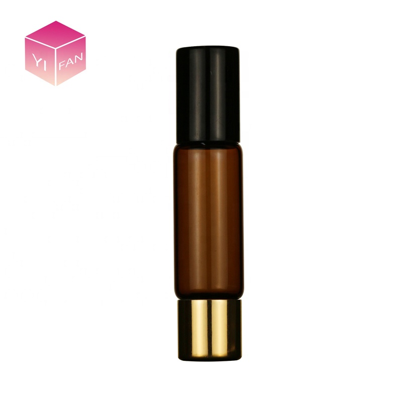 LANJING 10ml orifice reducer double finished glass vial for essential oil bottle with with roll on and Spray