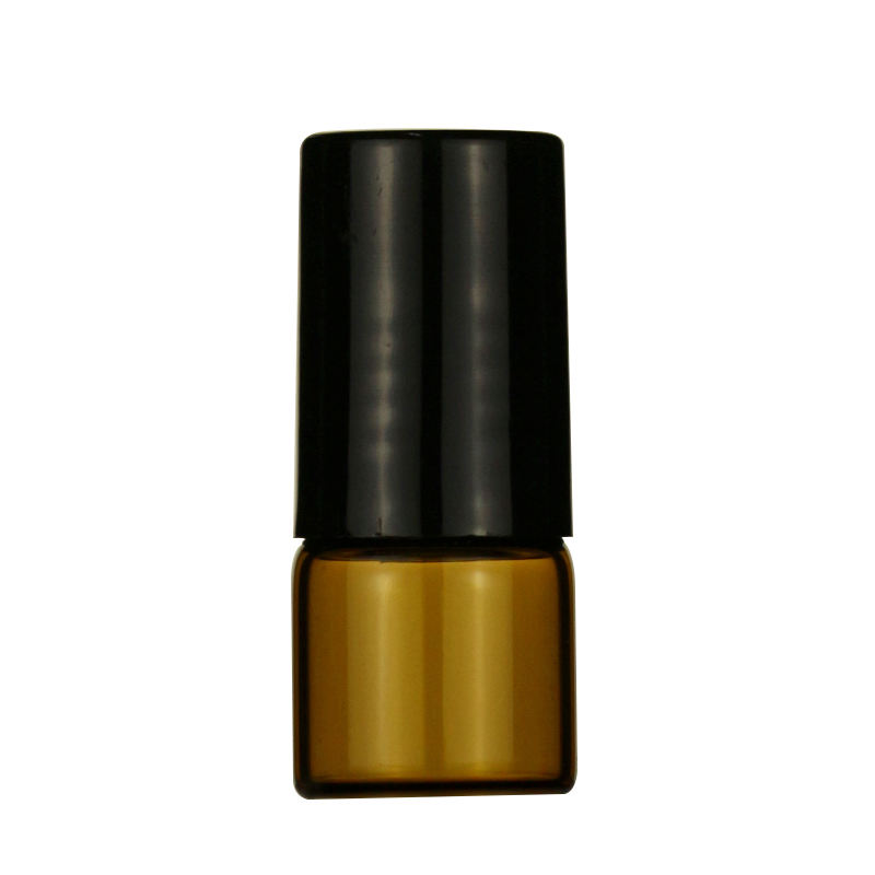 LANJING 1ml 2ml 3ml Amber Glass Roll On Bottle Perfume Bottle With Roller Ball for Essential Oils