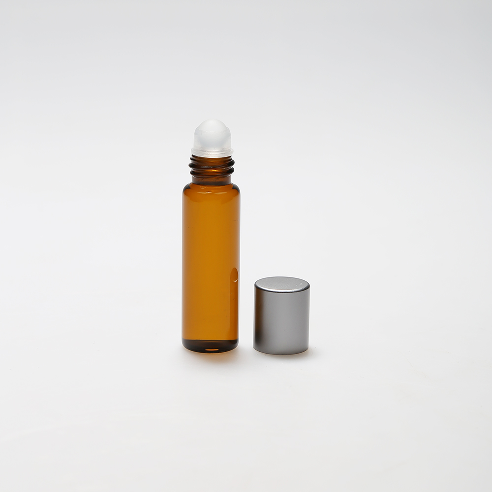 LANJING 1ml 2ml 3ml Amber Glass Roll On Bottle Perfume Bottle With Roller Ball for Essential Oils