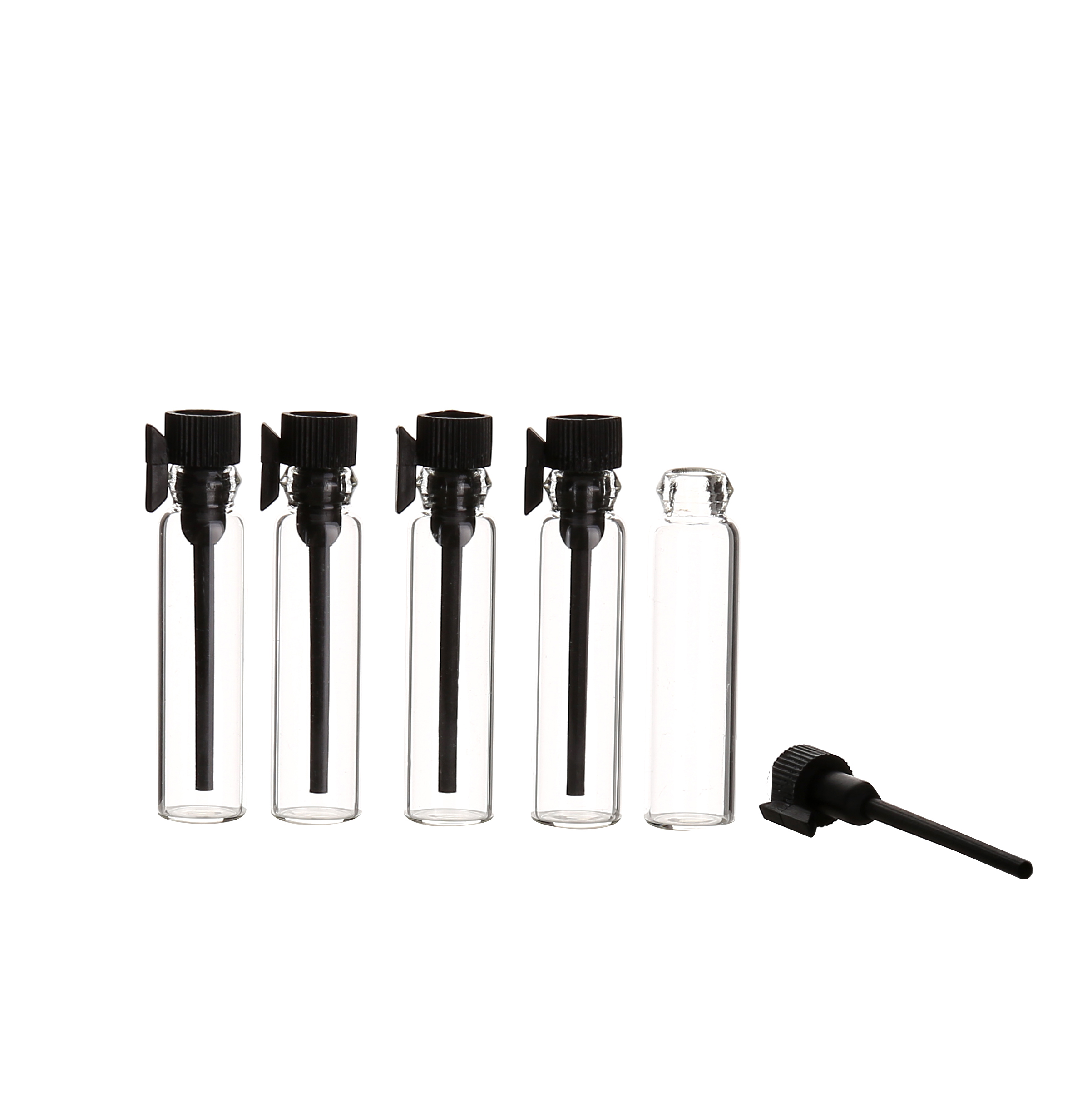 LANJING 1ml 2ml 3ml Clear Glass Perfume Sample Vial with Plug