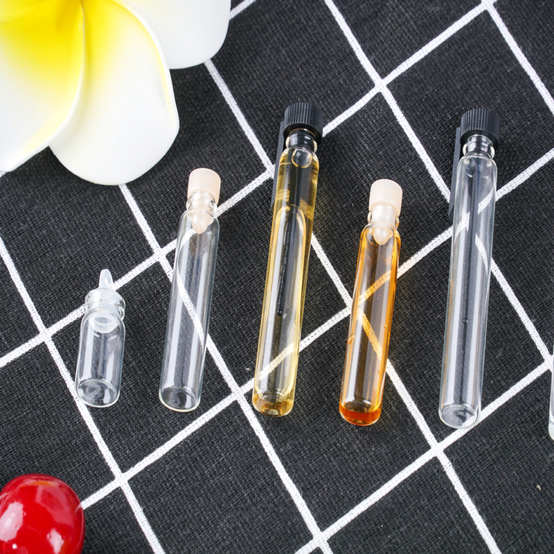 LANJING 1ml 2ml 3ml Clear Glass Perfume Sample Vial with Plug