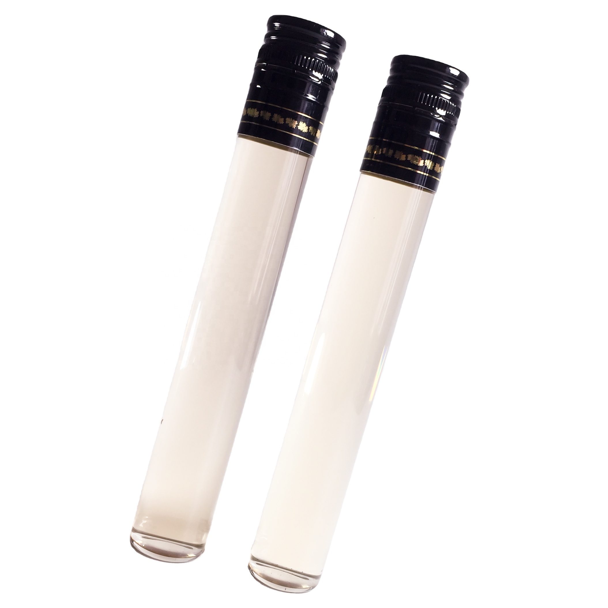LANJING 50ml 100ml Glass Wine in Tube Borosilicate Glass Test Tube Bottle With Aluminum Cap