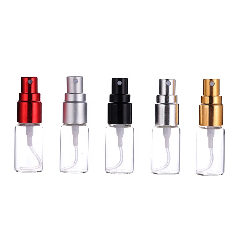 LANJING 5ml 10ml Glass Test Tubes Bottles with Aluminum Screw Caps Perfume Spray Bottles