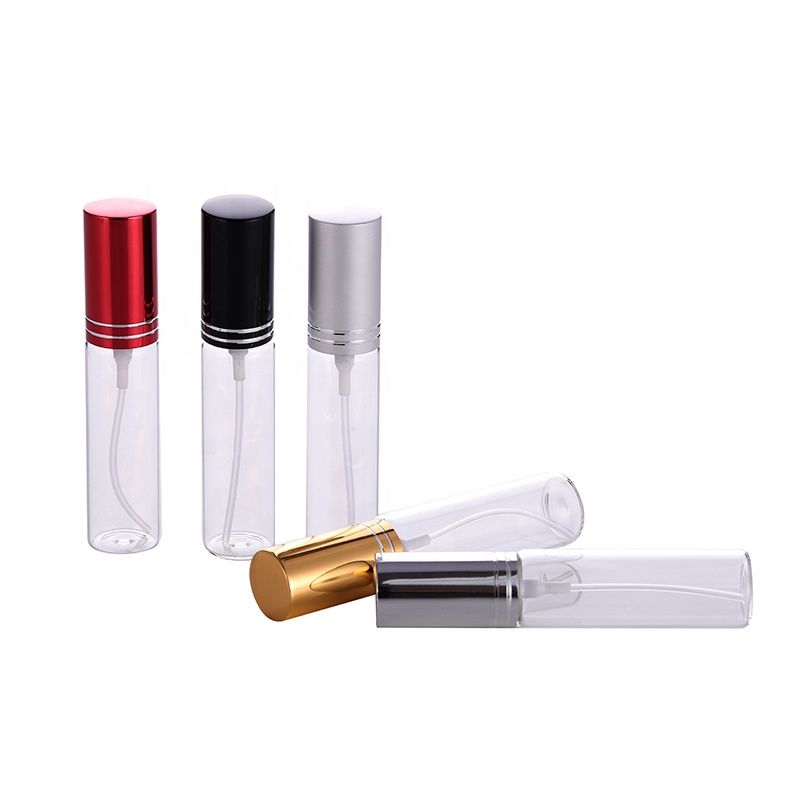LANJING 5ml 10ml Glass Test Tubes Bottles with Aluminum Screw Caps Perfume Spray Bottles
