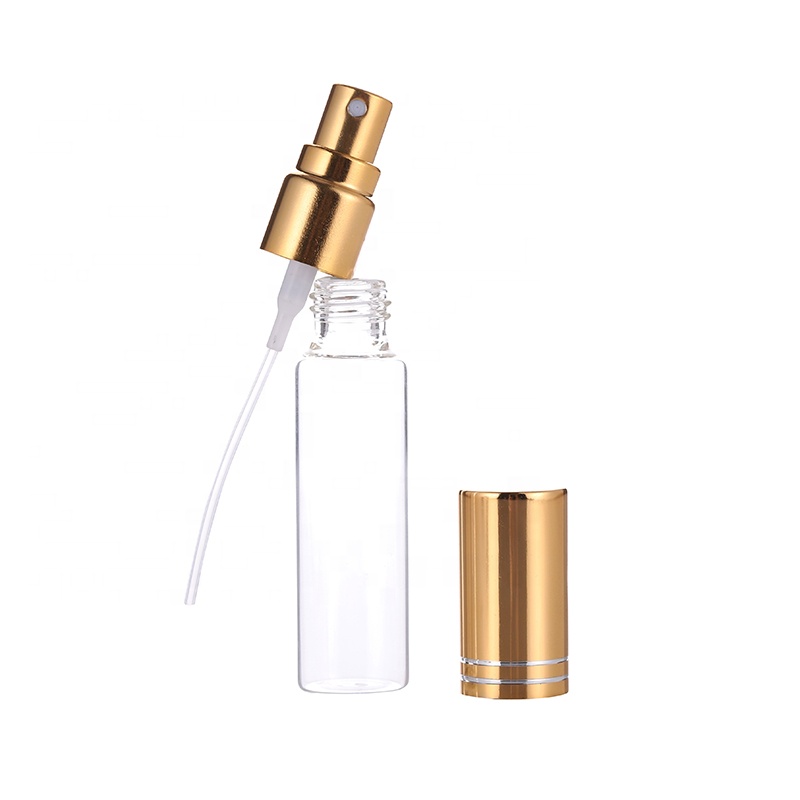 LANJING 5ml 10ml Glass Test Tubes Bottles with Aluminum Screw Caps Perfume Spray Bottles