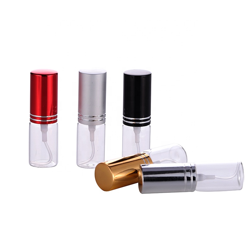 LANJING 5ml 10ml Glass Test Tubes Bottles with Aluminum Screw Caps Perfume Spray Bottles