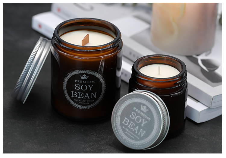 LANJING 9oz 12oz Glass Jars for Candles with Screw Top Lid for Glass Jars Candle Making