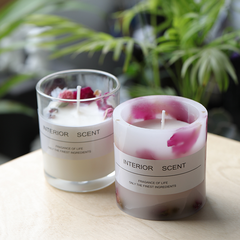 LANJING Black White Glass Candle Jar With Metal Caps for Candle Making Home Fragrance