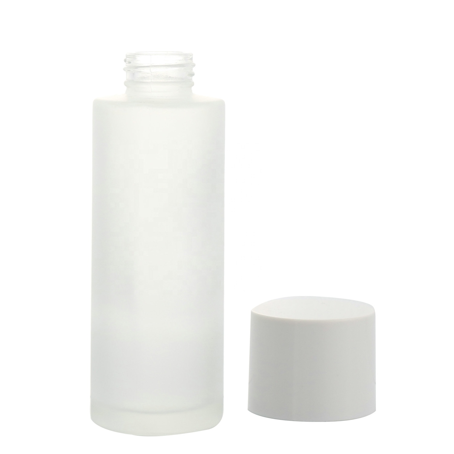 LANJING Cosmetic bottle frosted glass 120ml facial toner bottle with screw lid