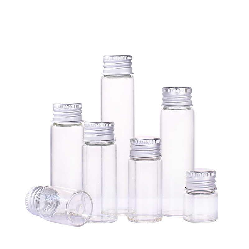 LANJING Food grade clear glass jar with aluminium screw cap for sample jars bottle containers