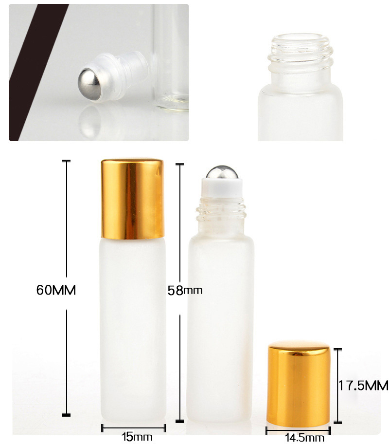 LANJING Gold Aluminum Cap for 5ml Essential Oil Roller Ball Bottle