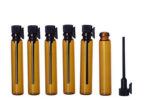 LANJING Refillable Empty Glass Tube Perfume Sample Bottles With Plastic Stick Cosmetic Packing Vials Essential Oil Aromatherapy