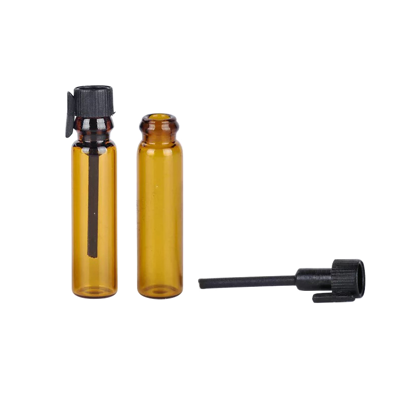 LANJING Refillable Empty Glass Tube Perfume Sample Bottles With Plastic Stick Cosmetic Packing Vials Essential Oil Aromatherapy