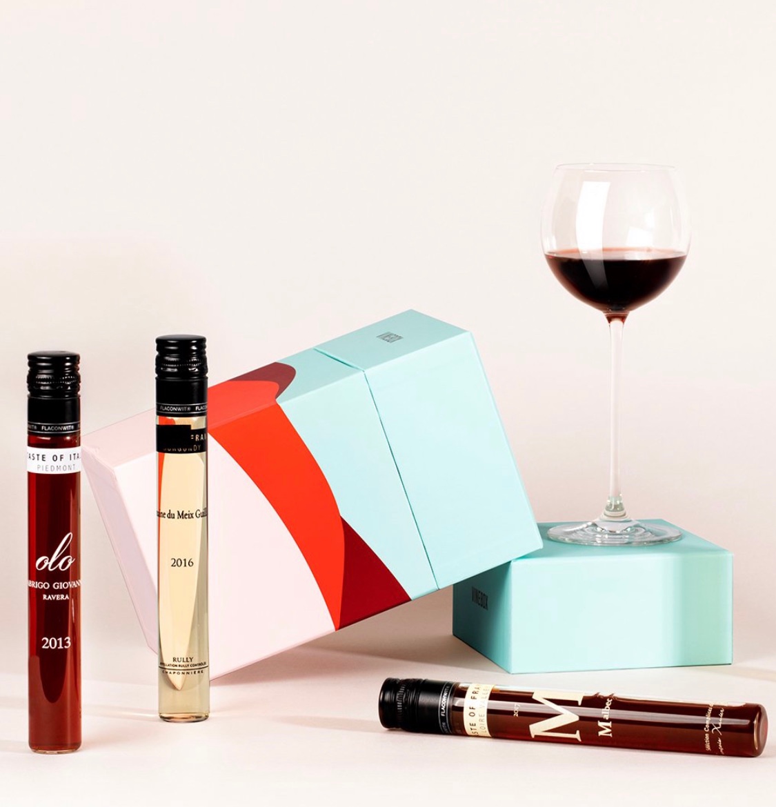 LANJING Wine Glass Tube 100ml Wine Sample Test Tubes of Wine Gift Box