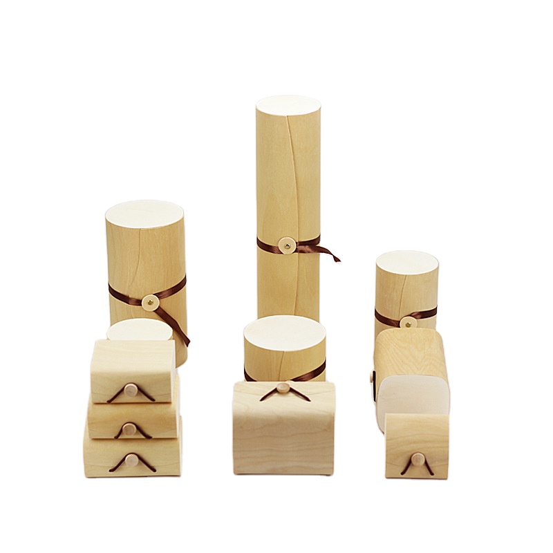 LANJING customized wooden bamboo packaging for glass dropper bottle lotion serum bottle cosmetic packaging