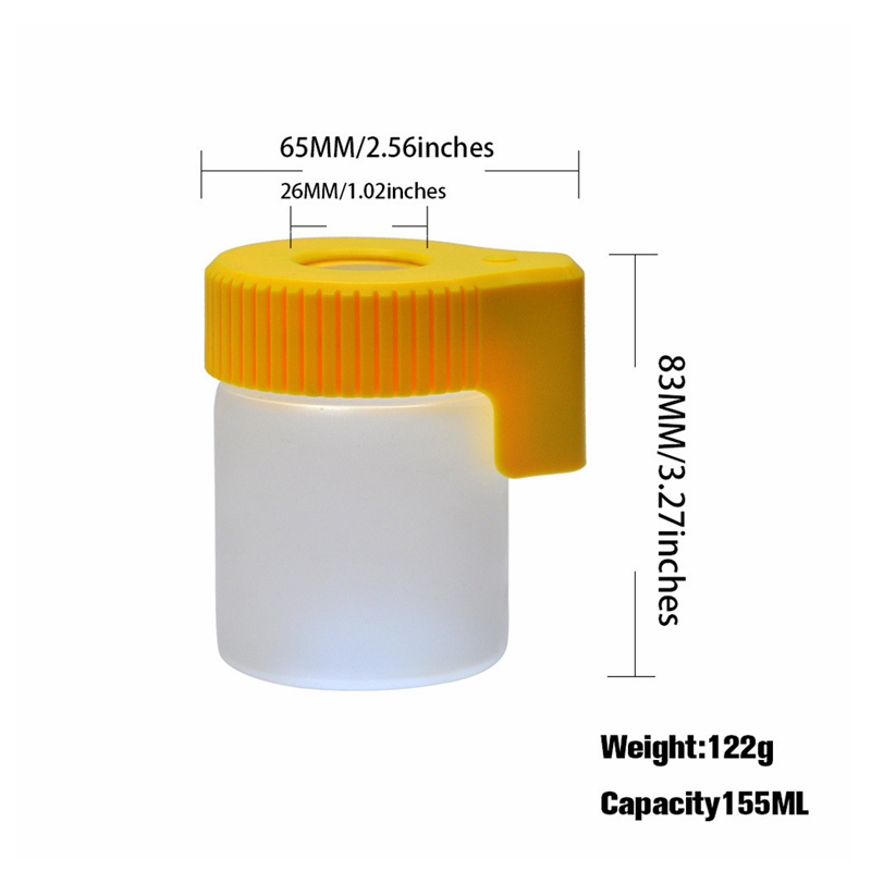 LED Light-Up Plastic Glass Air Tight Transparent Storage Magnifying Viewing Jar